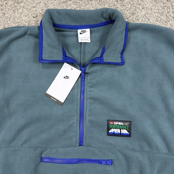 Nike Club 1/2 Zip Pullover Open Air Performance Fleece Men’s Size M - Picture 4 of 8